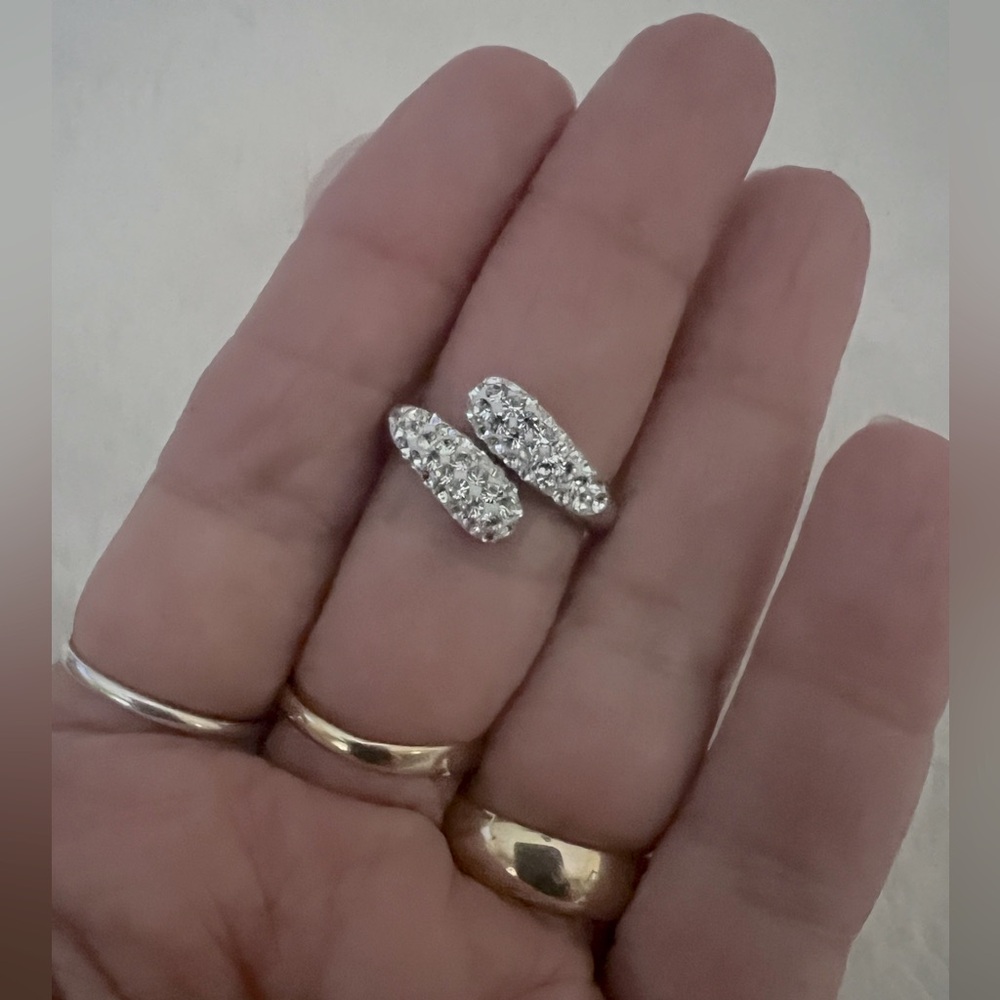 NWOT ATI BR CZ Bypass Silver Ring